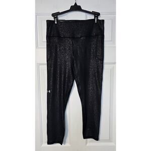 Under Armour High Rise Ankle Legging Large Womens Black‎ NWT